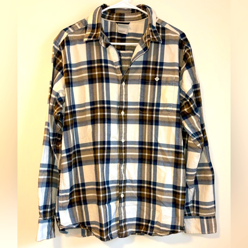 The North Face Blue and Brown Casual Button Down Shirt